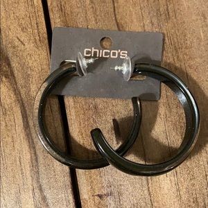 Chico’s black hoop earrings